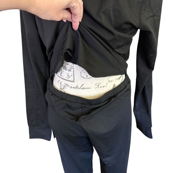 Eddie Bauer Black Base Layer Brushed Hooded Catsuit Size Large - Picture 6 of 9